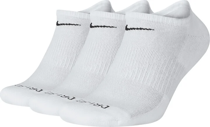 Nike Unisex Everyday Plus Cushion Training No-Show Socks (3 Pairs) in White | SX6889-100