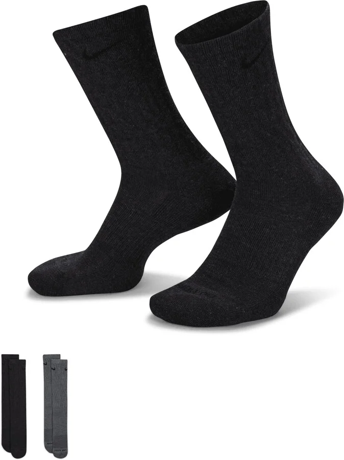 Nike Unisex Everyday Plus Cushioned Crew Socks (2 Pairs) in Multicolor | DQ6448-902