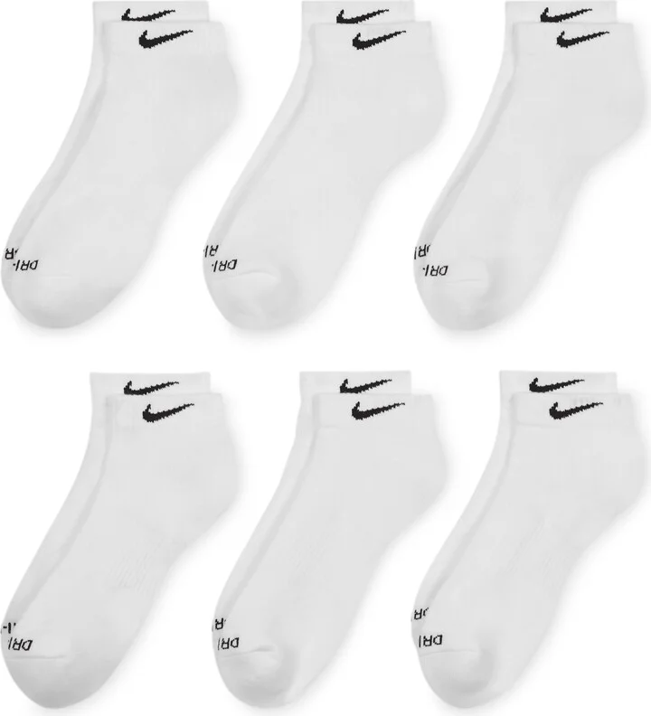 Nike Unisex Everyday Plus Cushioned Training Low Socks (6 Pairs) in White | SX7042-100 - Image 2