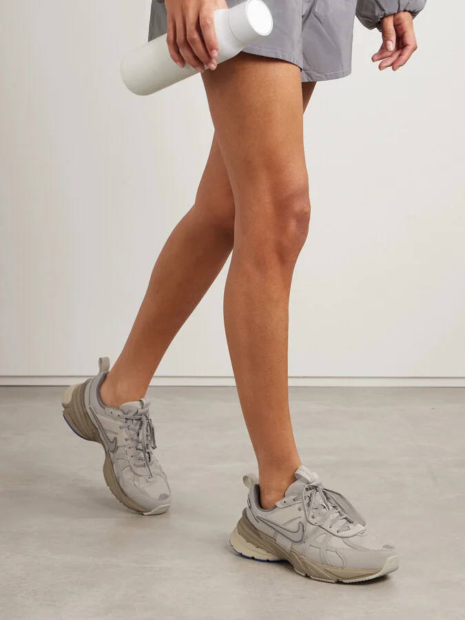Nike - V2k Run Rubber And Leather-trimmed Gore-tex Sneakers - Brown - Image 2