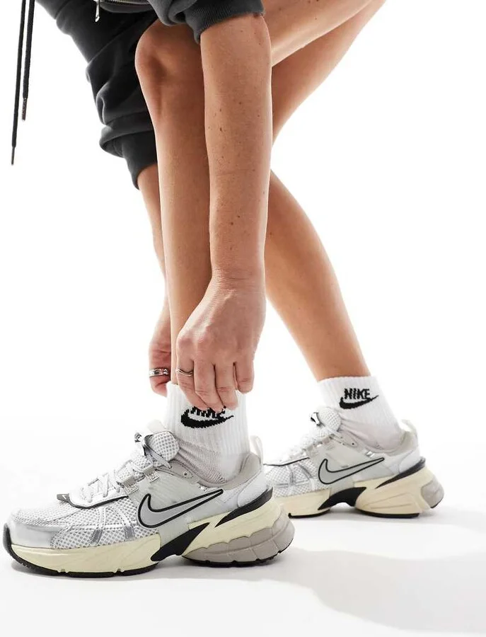 Nike V2K Run sneakers in white