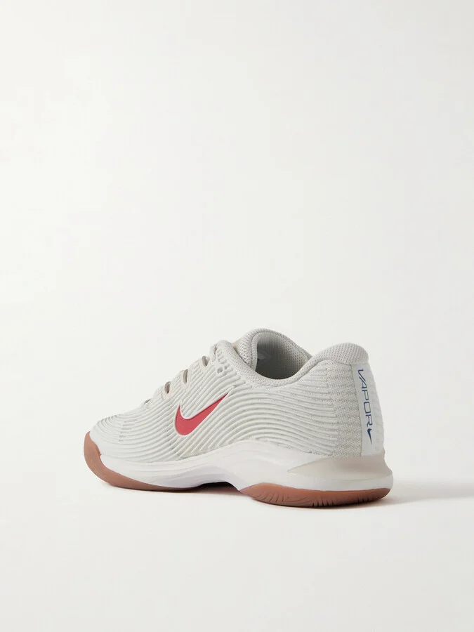 Nike - Vapor 12 Rubber-trimmed Mesh Sneakers - Off-white - Image 3