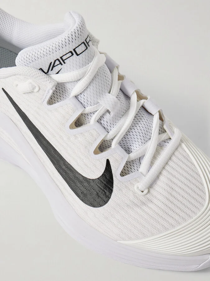 Nike - Vapor 12 Rubber-trimmed Mesh Sneakers - White - Image 4
