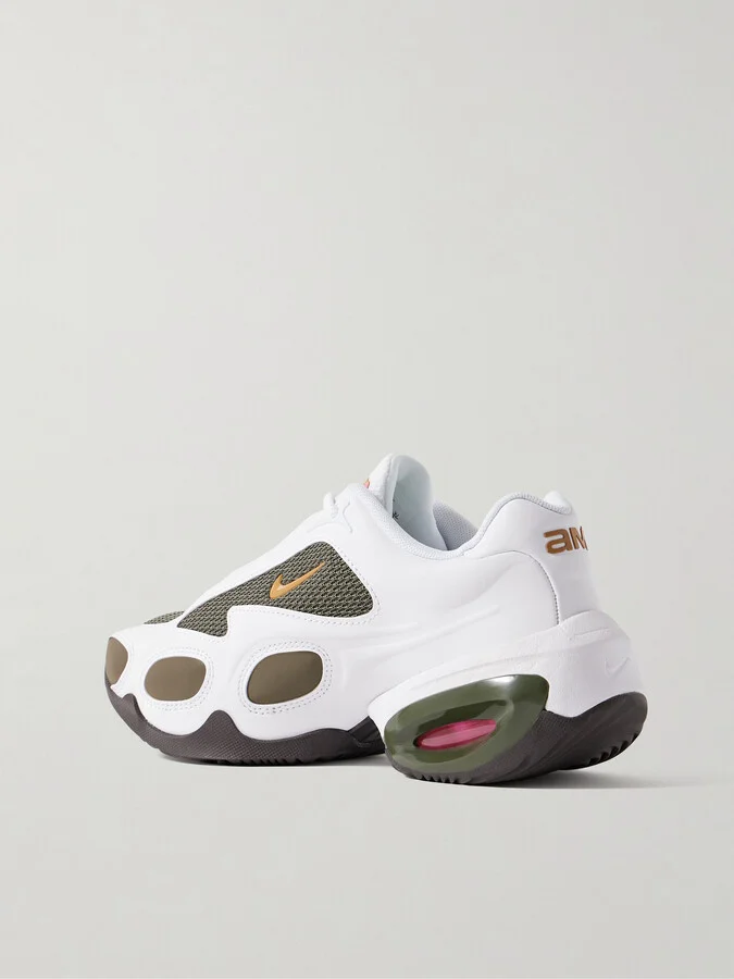 Nike - + Veneda Carter Air Max Muse Mesh-trimmed Leather Sneakers - White - Image 3