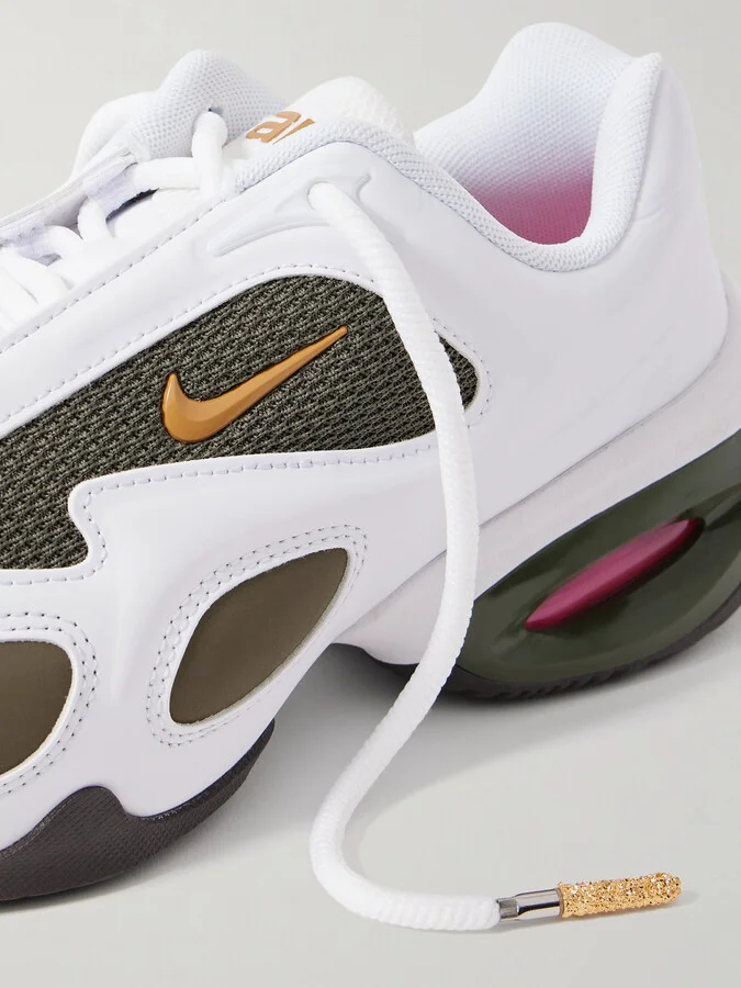 Nike - + Veneda Carter Air Max Muse Mesh-trimmed Leather Sneakers - White - Image 4