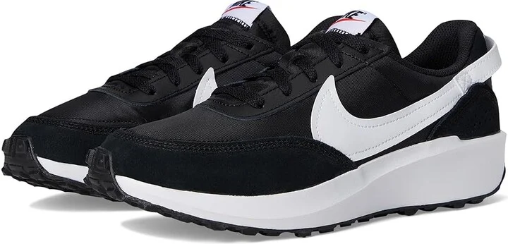 Nike Waffle Debut Women's Shoes Black/White/Orange/Clear : 5 M, Leather