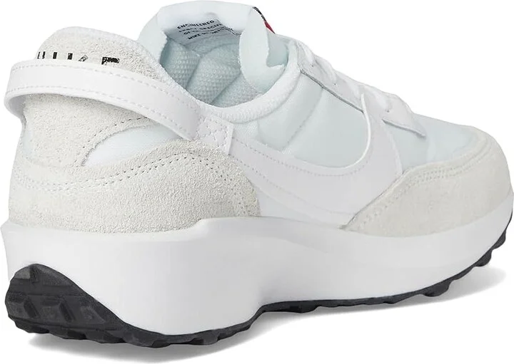 Nike Waffle Debut Women's Shoes White/White/Black/Orange : 8 M, Leather - Image 4