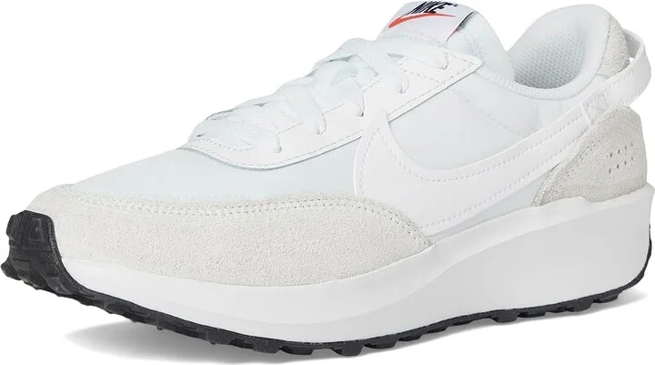 Nike Waffle Debut Women's Shoes White/White/Black/Orange : 8 M, Leather - Image 5