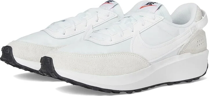 Nike Waffle Debut Women's Shoes White/White/Black/Orange : 8 M, Leather