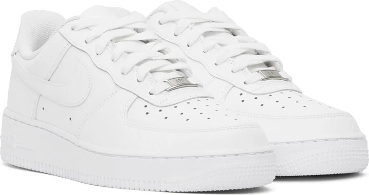 Nike White Air Force 1 '07 Texture Sneakers - Image 4
