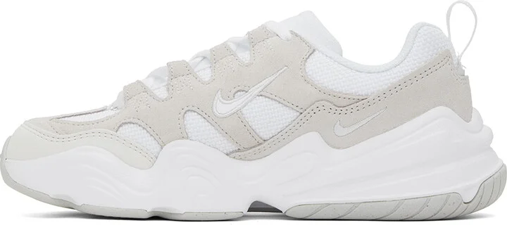 Nike White & Beige Tech Hera Sneakers - Image 3