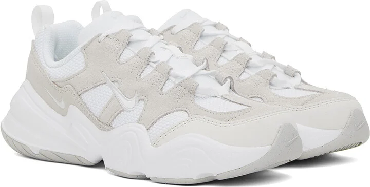 Nike White & Beige Tech Hera Sneakers - Image 4