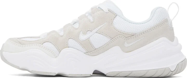 Nike White & Beige Tech Hera Sneakers - Image 3