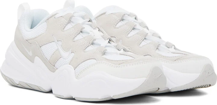 Nike White & Beige Tech Hera Sneakers - Image 4