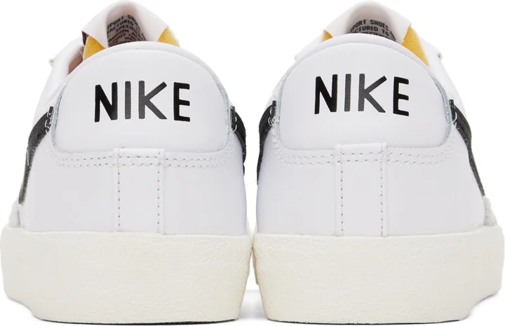 Nike White & Black Blazer Low '77 Vintage Sneakers - Image 2