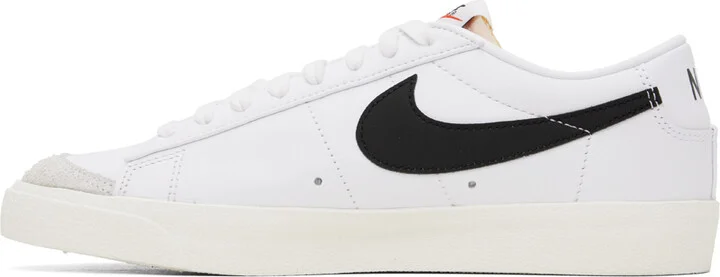 Nike White & Black Blazer Low '77 Vintage Sneakers - Image 3