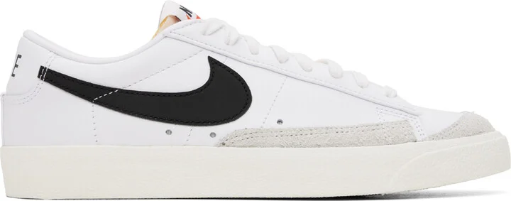 Nike White & Black Blazer Low '77 Vintage Sneakers