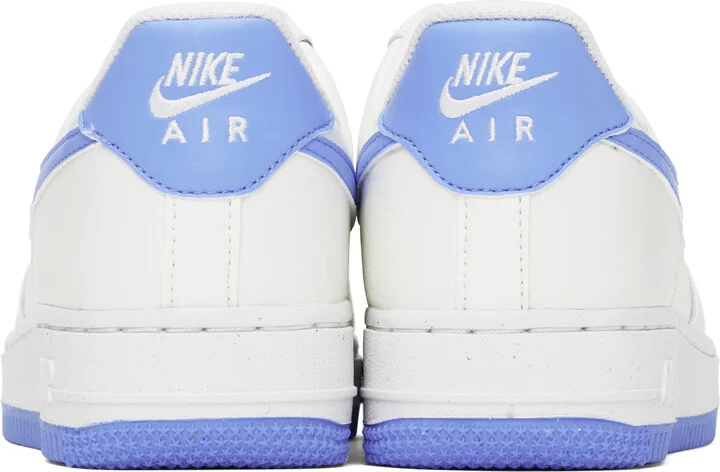 Nike White & Blue Air Force 1 '07 Next Nature Sneakers - Image 2