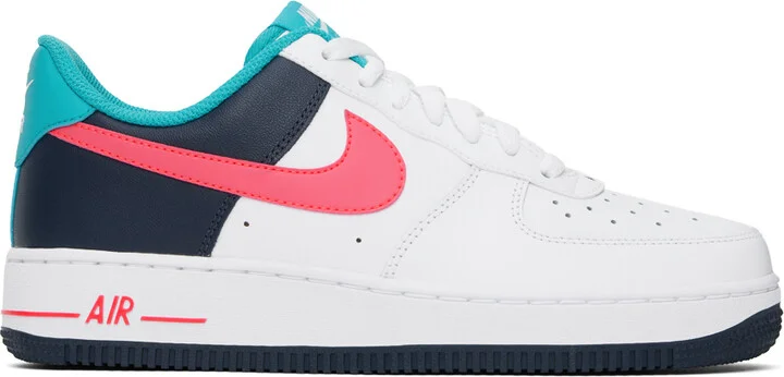 Nike White & Blue Air Force 1 '07 Sneakers