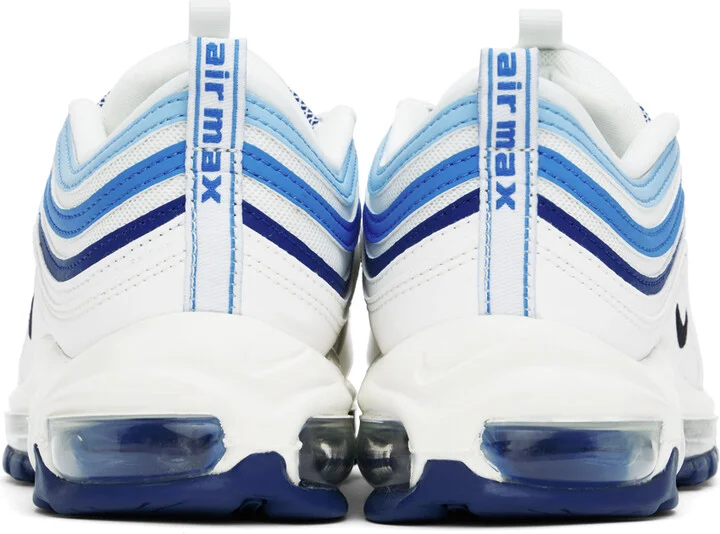 Nike White & Blue Air Max 97 Sneakers - Image 2