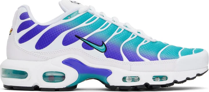 Nike White & Blue Air Max Plus Sneakers