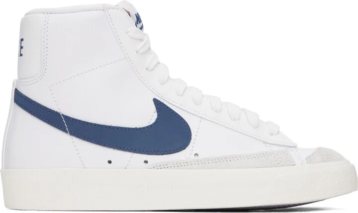 Nike White & Blue Blazer Mid '77 Sneakers