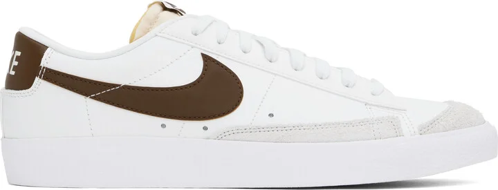 Nike White & Brown Blazer Low '77 Vintage Sneakers