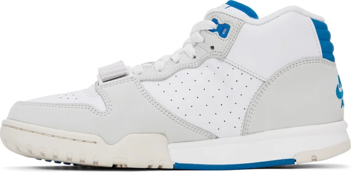 Nike White & Gray Air Trainer 1 Sneakers - Image 3