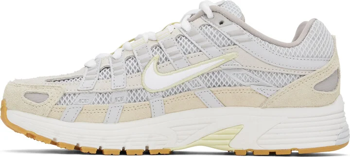 Nike White & Gray P-6000 Sneakers - Image 3
