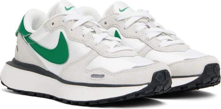 Nike White & Gray Phoenix Waffle Sneakers - Image 4