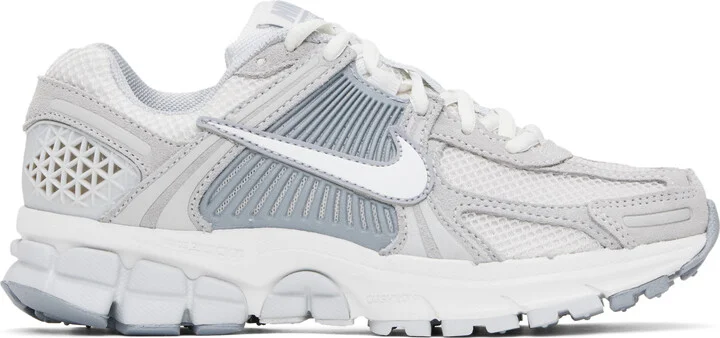 Nike White & Gray Zoom Vomero 5 Sneakers