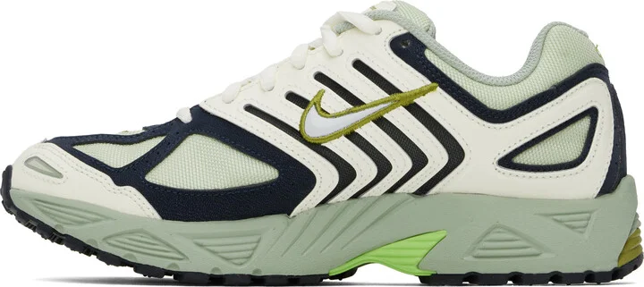 Nike White & Green Air Pegasus 2005 Sneakers - Image 3