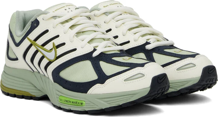 Nike White & Green Air Pegasus 2005 Sneakers - Image 4