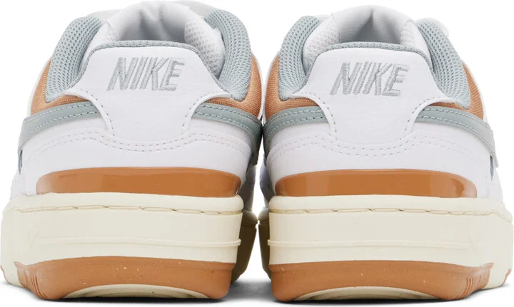 Nike White & Green Gamma Force Sneakers - Image 2