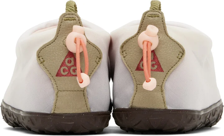 Nike White & Orange ACG Moc Premium Loafers - Image 2