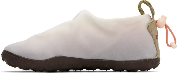 Nike White & Orange ACG Moc Premium Loafers - Image 3