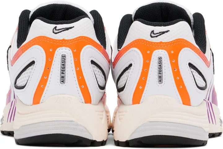 Nike White & Orange Air Pegasus 2005 Sneakers - Image 2