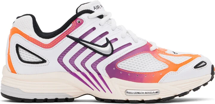 Nike White & Orange Air Pegasus 2005 Sneakers