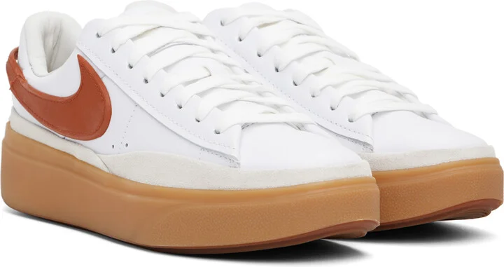 Nike White & Orange Blazer Phantom Low Sneakers - Image 4