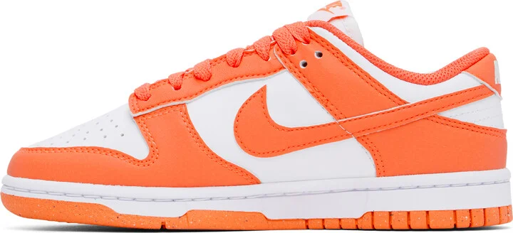 Nike White & Orange Dunk Low Sneakers - Image 3