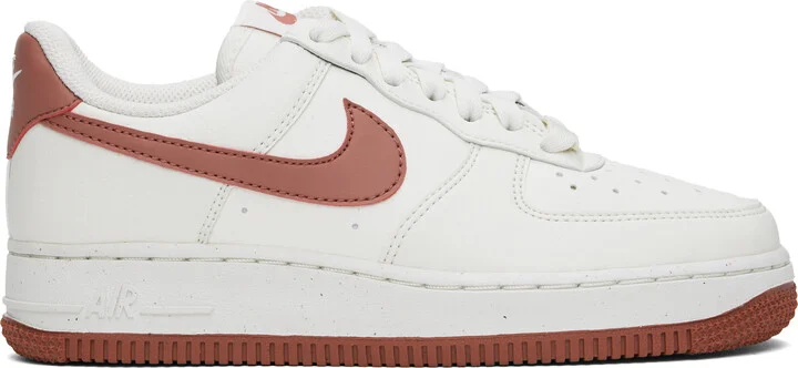 Nike White & Pink Air Force 1 '07 Sneakers