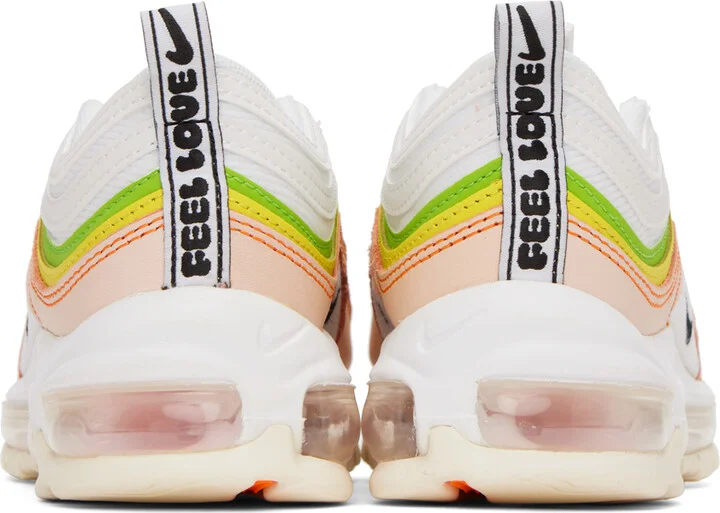 Nike White & Pink Air Max 97 Sneakers - Image 2