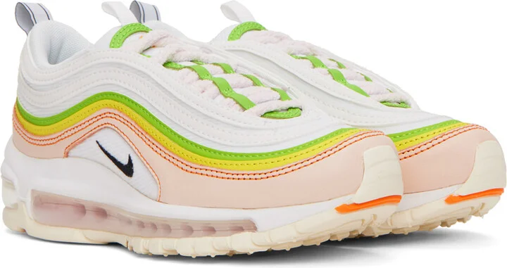 Nike White & Pink Air Max 97 Sneakers - Image 4