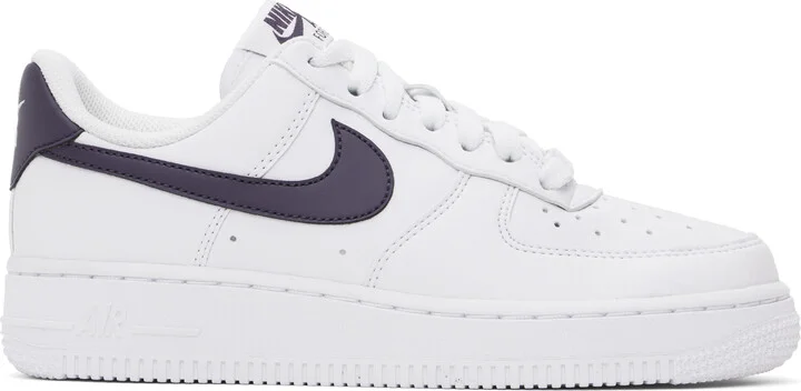 Nike White & Purple Air Force 1 '07 Next Nature Sneakers
