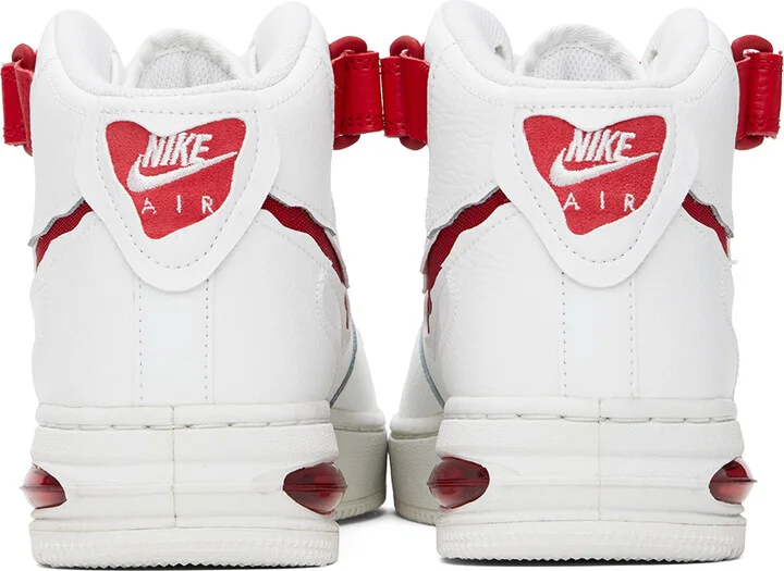 Nike White & Red Air Force 1 Mid Evo Sneakers - Image 2