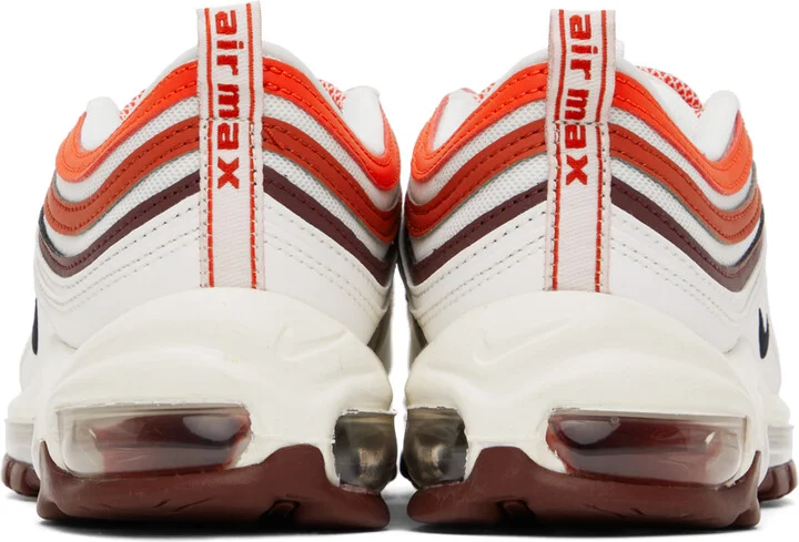 Nike White & Red Air Max 97 Sneakers - Image 2