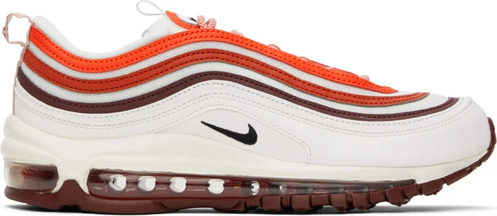 Nike White & Red Air Max 97 Sneakers