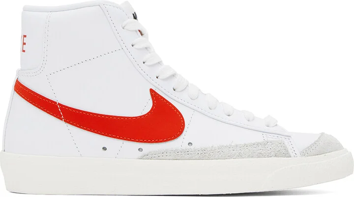 Nike White & Red Blazer Mid '77 Sneakers