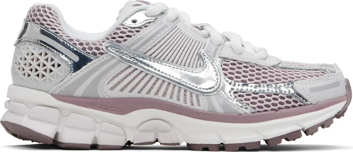 Nike White & Silver Zoom Vomero 5 Sneakers