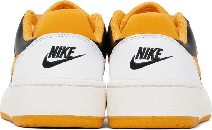 Nike White & Yellow Full Force Low Sneakers - Image 2